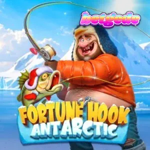 Tampilan antarmuka mobile slot Fortune Hook Antarctic dengan tema memancing di kutub.
